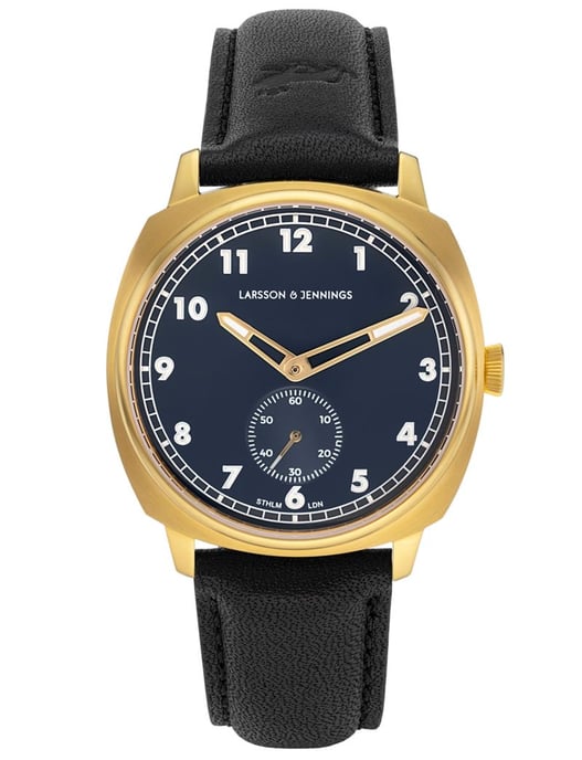 Meridian Leather 38mm Gold Navy