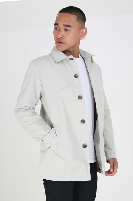 Stone 'Prince' Lightweight Button Through Mac