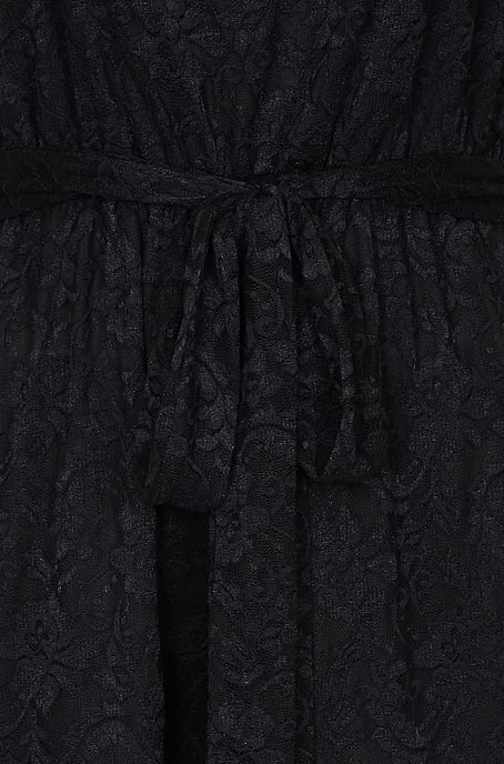 Black Bardot Lace Jumpsuit