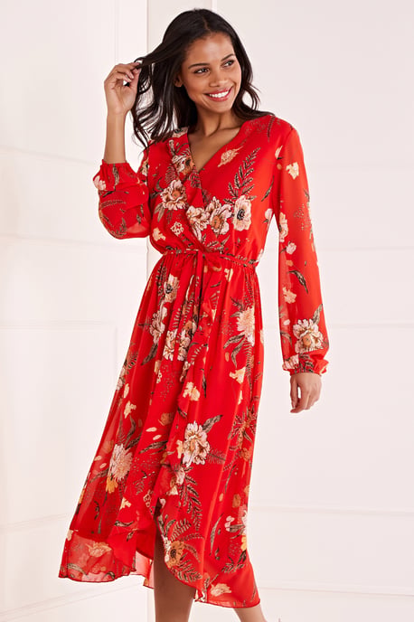Wrap Midi Dress