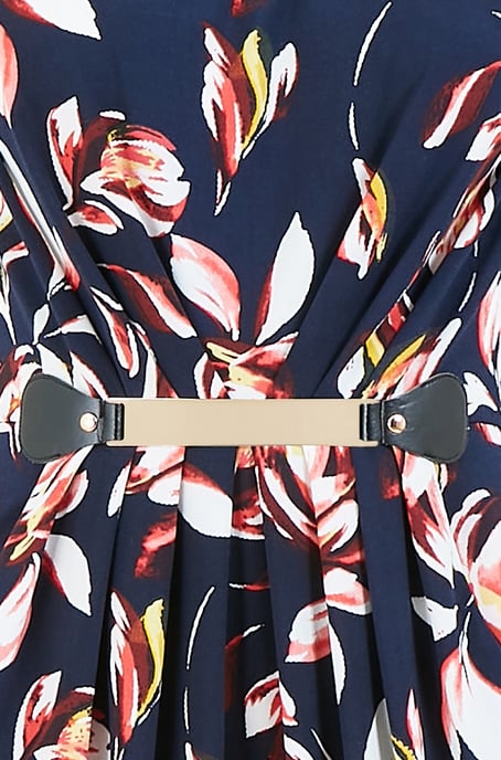 Mela Floral Printed Belted Dress