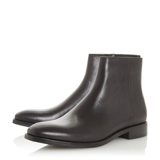 Dune Mens MONOCO Saffiano Back Panel Side Zip Boots