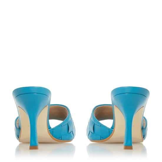 Dune Ladies MONTREAL Woven Square Toe Heeled Mule Sandals