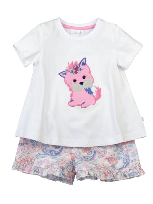 Girls' Puppy Shortie Pyjamas