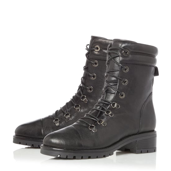 Dune Ladies PAZ Ski Hook Lace Up Biker Boots - Image 3