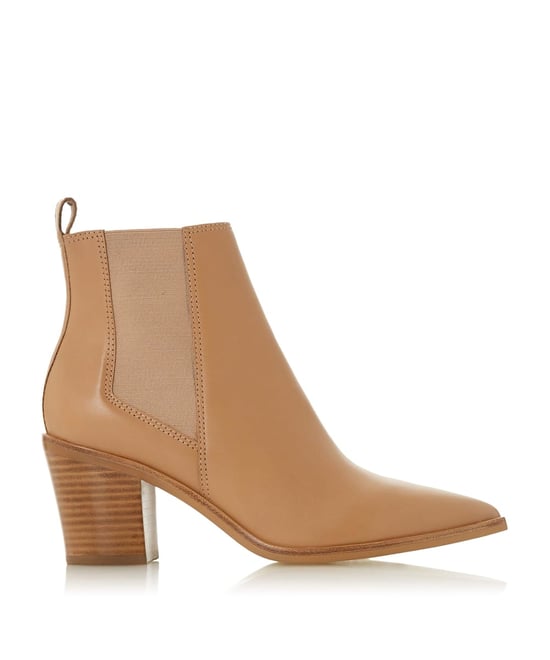 Dune Ladies PERMIT Block Heel Pointed Chelsea Boots