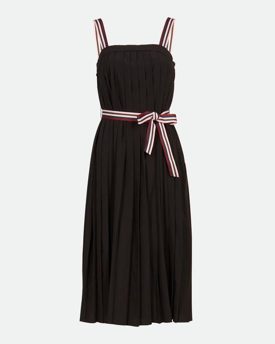 Ted Baker Pleatzi Colourful Grosgrain Midi Dress, Black - Image 5