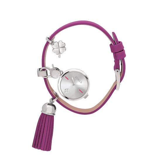 Furla Women's White Dial Chain Calfskin Leather Set Watch - Image 2