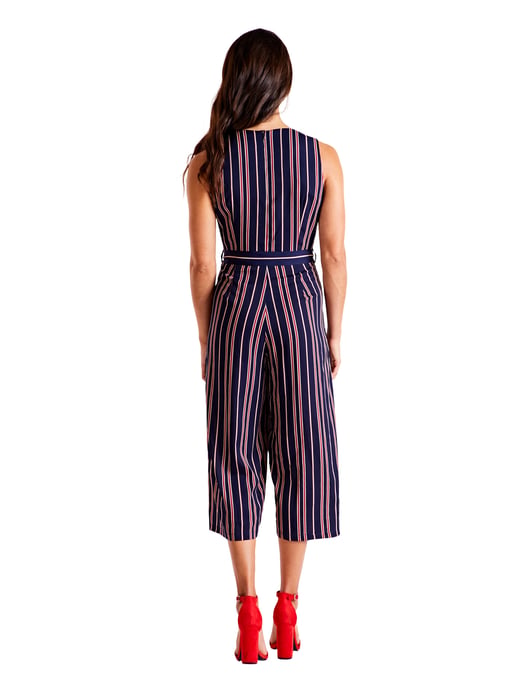 Nautical Stripe Culotte Jumpsuit