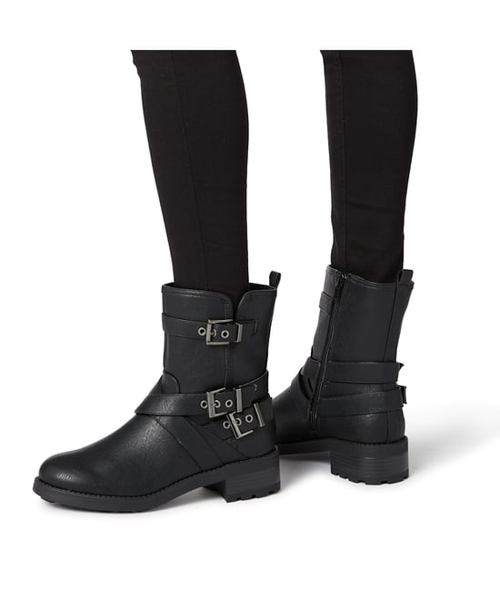 Head Over Heels by Dune Ladies RAAKEL Buckle Biker Boots