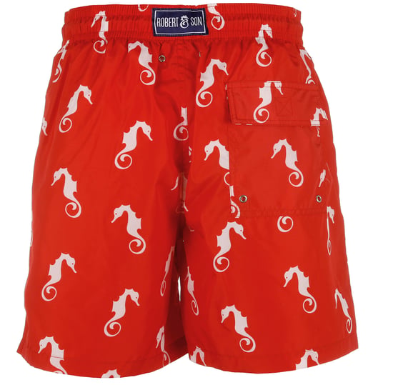 Men's Red Seahorse Swim Shorts