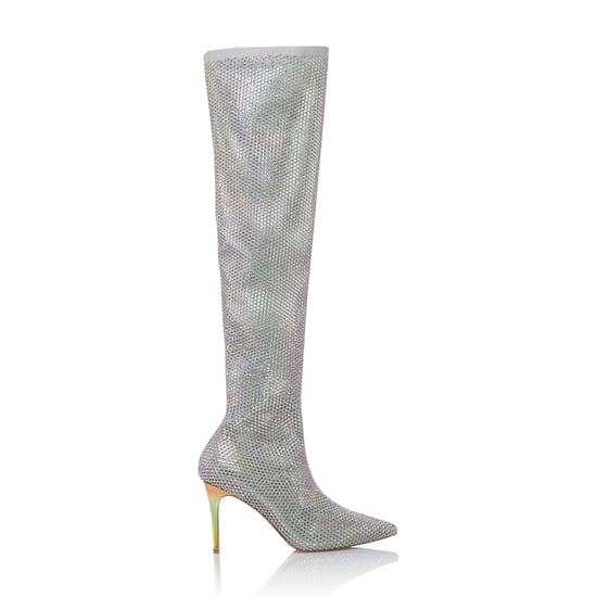 Dune Ladies SACRAMENTIE Embellished Mesh Stretch Over The Knee Boots