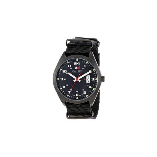 Calibre Men's Trooper Swiss Made Movement Watch Black Canvas Strap Black Dial - Image 1