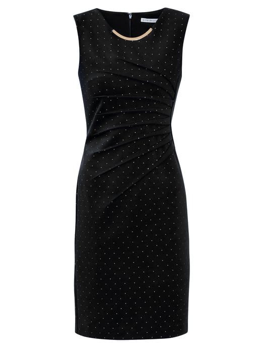 Gina Bacconi Itala Dress with Studs in Black