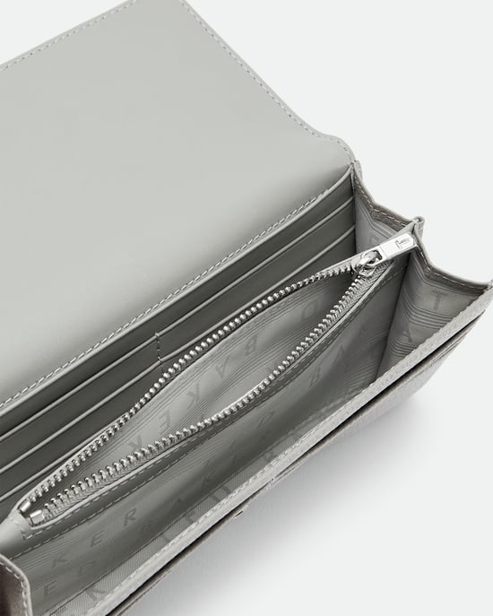 Ted Baker Sylivi Padlock Clasp Matinee Purse in Grey - Image 4