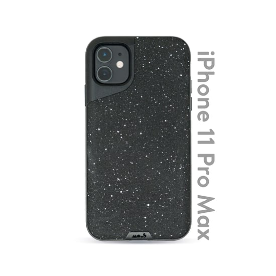 Mous - Protective Case for iPhone 11 Pro Max - Contour - Speckled Black Leather - No Screen Protector