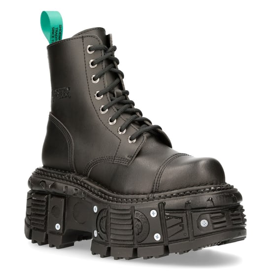 New Rock Vegan Leather Combat Platform Boots- TANKMILI083C-V2