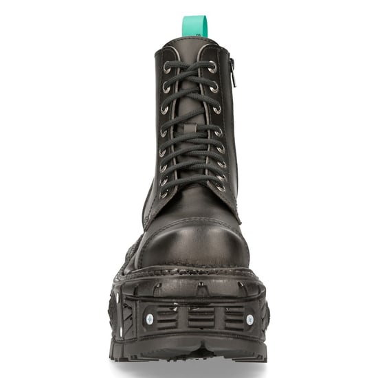 New Rock Vegan Leather Combat Platform Boots- TANKMILI083C-V2