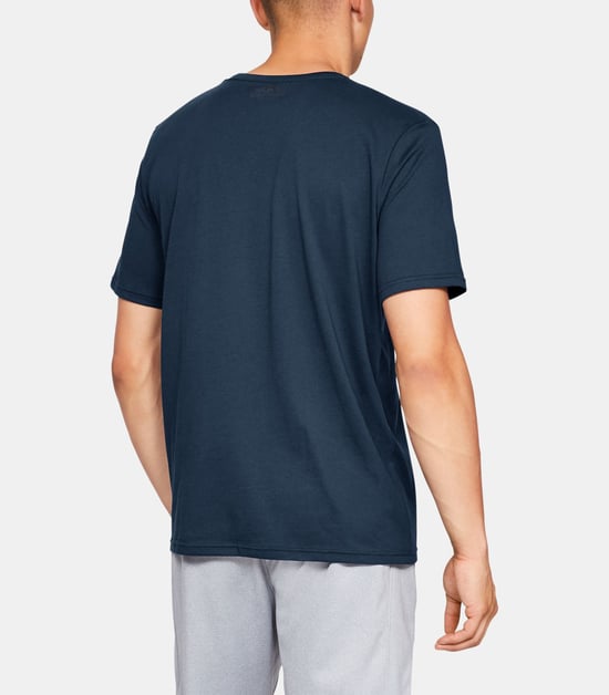 Under Armour Heren Sportstyle T-shirt met Korte Mouwen en Linker Borst, Marineblauw - Image 4