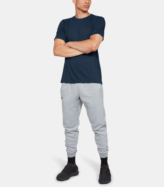 Under Armour Heren Sportstyle T-shirt met Korte Mouwen en Linker Borst, Marineblauw - Image 5
