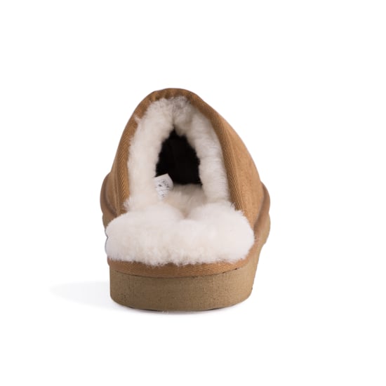 Aus Wooli "Manly" Australia Sheepskin Wool Slippers, Tan
