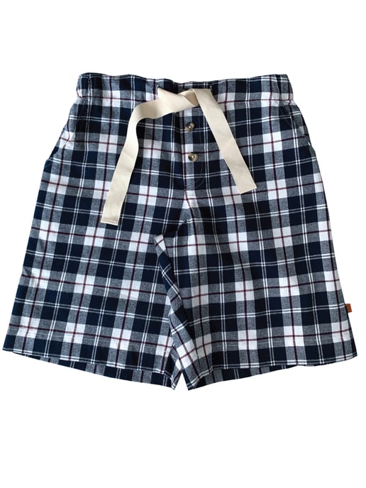 Boys' Blue Check Lounge Shorts