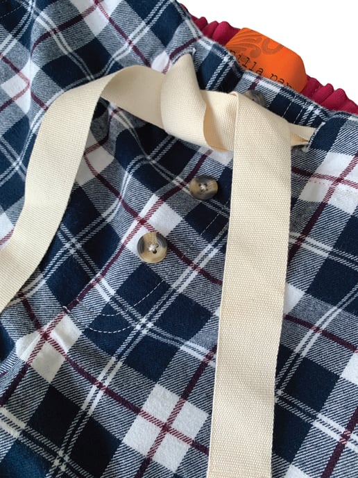 Boys' Blue Check Lounge Shorts