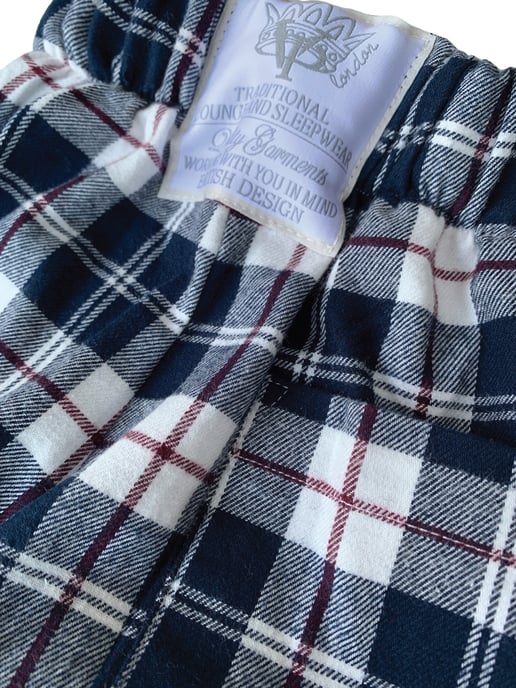 Boys' Blue Check Lounge Shorts
