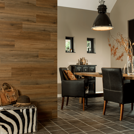 Saddle Brown Wood Look Planks Natural Oak Wall Paper, Wall Panel, Wall Paper Living Room, Wall Paper Self-Adhesive
