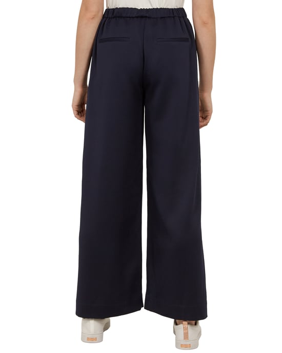 Ted Baker Ruzzela Tie Waist Wide Leg Trouser in Navy - Image 3