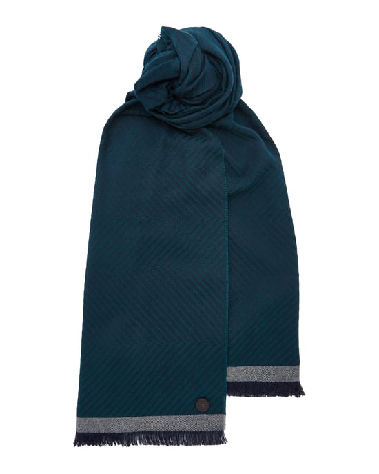 Ted Baker Brandis Cotton Twill Scarf, Teal Blue