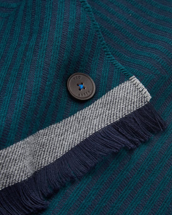 Ted Baker Brandis Cotton Twill Scarf, Teal Blue