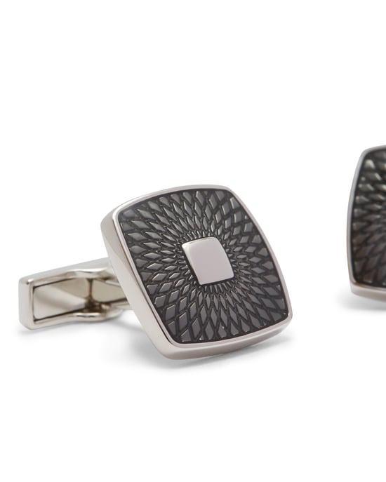 Ted Baker Minam Engine Enamel Cufflinks, Grey