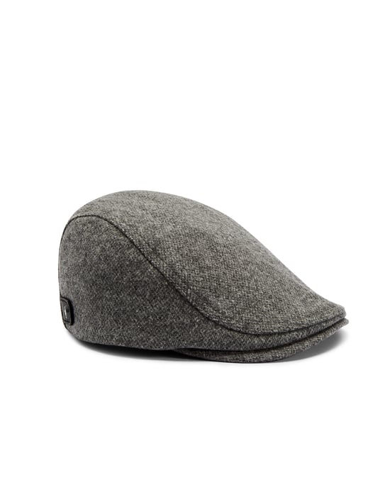 Ted Baker Souffle Textured Flat Cap, Light Grey