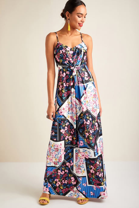 Floral Scarf Print Dress