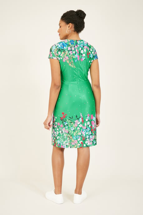 Yumi Green Cluster Floral Placement Tunic - Image 4