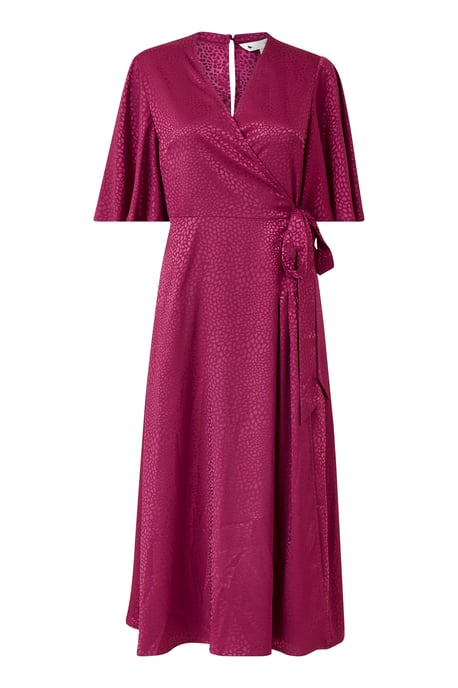 Yumi Fuchsia Wrap Midi Dress