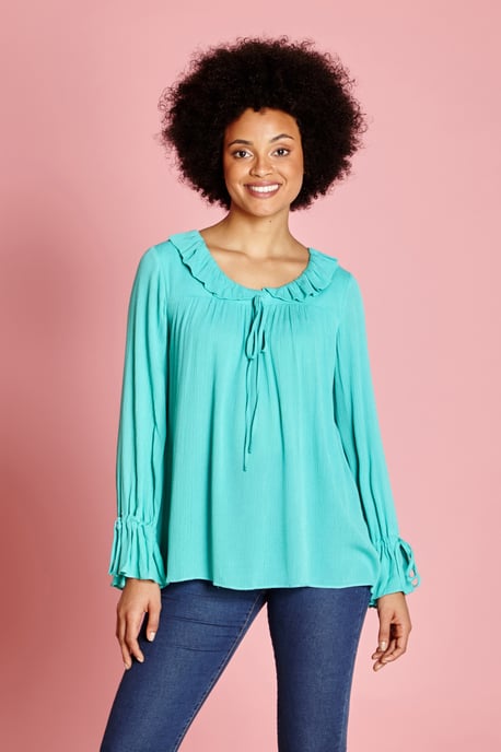 Ruffle Collar Top