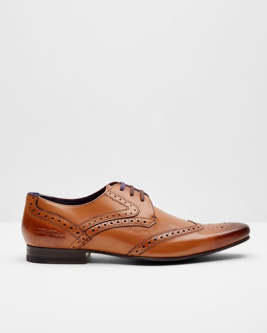 Hann Leather Derby Brogue in Tan - Image 1