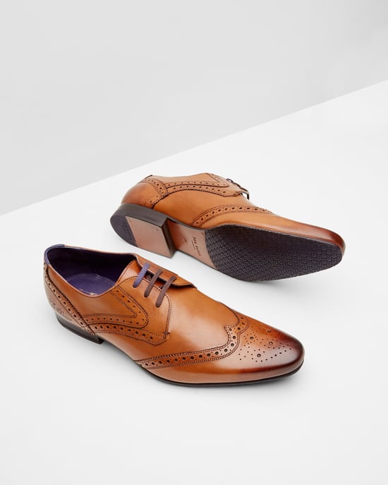 Hann Leather Derby Brogue in Tan - Image 2