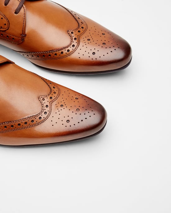 Hann Leather Derby Brogue in Tan - Image 4