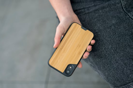 Mous - Protective Case for iPhone XR - Limitless 2.0 - Bamboo - Screen Protector Included