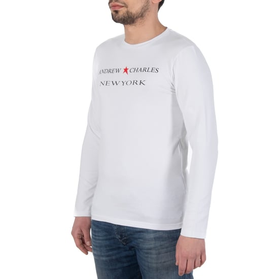 Andrew Charles By Andy Hilfiger Mens LS T-Shirt TS160 031002 Selma White