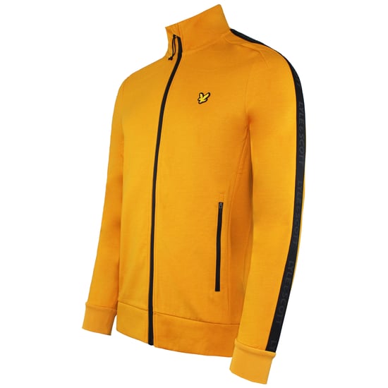 Lyle & Scott Tape Mens Yellow Track Jacket - Image 2