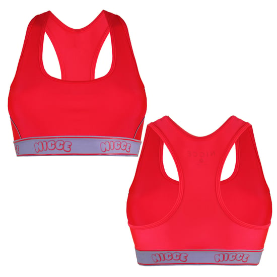Nicce Sleeveless Pink Womens Carbon Racerback Sports Bra 203 2 15 04 0307