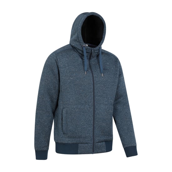 Mountain Warehouse Mens Nevis II Faux Fur Hoodie (mörkblå) - Image 4