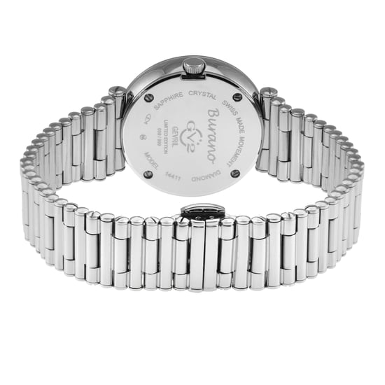 Womens Burano Swiss Quartz MOP Dial Stainless Steel Bracelet Diamond Watch - Image 3