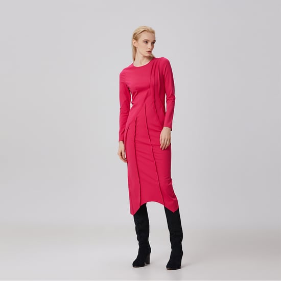 Jurk met asymmetrische structuurlijnen - Image 4