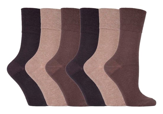Ladies 6 pack non elastic diabetic socks with hand linked toe seams - Image 1