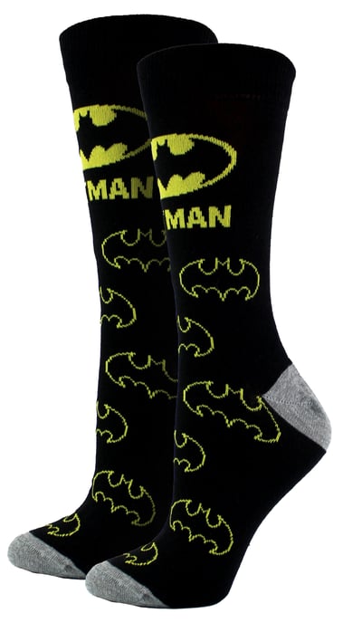 Batman Socks for Men | Assorted Design Funny Cartoon Novelty Dress Socks | Gifts for Batman Lovers - Batman - Image 1